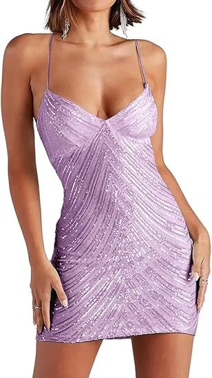 Sexy Strap Vintage Sequined Dress