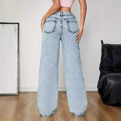 Retro Embroidered Jeans